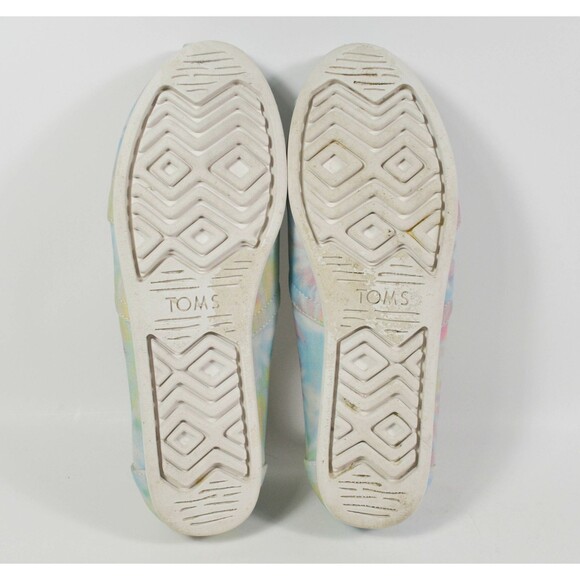 TOMS Earthwise Pastel Tie Dye Slip On Canvas Shoes Size 7.5 - Picture 7 of 7